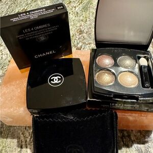 CHANEL Les 4 Ombres Eyeshadow Palette - Shimmering Gold and Brown